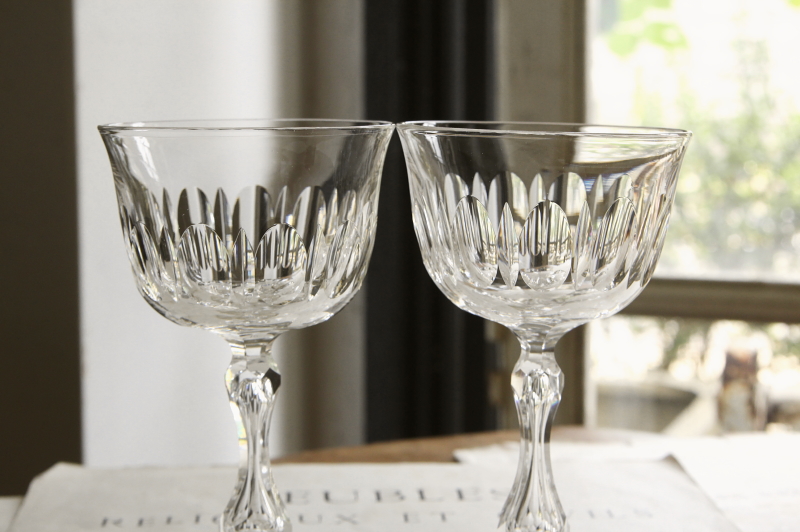 アンティークヴァルサンランベール　クリスタルグラス　ワイングラス　val saint lambert ベルギー
