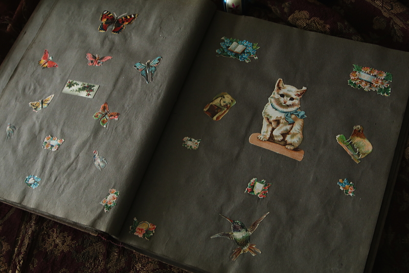 ヴィクトリアンスクラップブック　イギリス　デコパージュ アンティークストリュフ