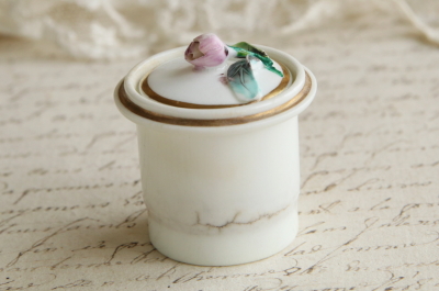 ハンドペイントインクウェル　ヴィクトリアン　イギリス アンティークストリュフ