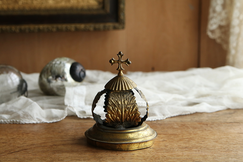 ブラスのランタントップ　フランス アンティークストリュフ 20251224
