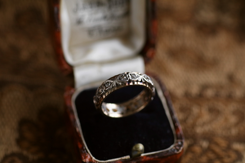 ゴールドアンドシルバー　コンビネーションエタニティリング　イギリス アンティークストリュフ