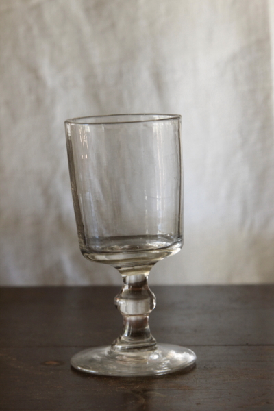 アンティークワイングラス　ステムグラス　吹きガラス　フランス