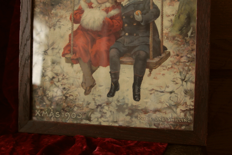 アンティーク額装プリント　illustrated on london 雑誌　新聞　イギリス