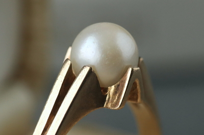 アンティークパールリング　ヴィンテージ　真珠の指輪　イギリス