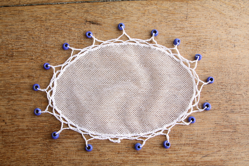 ガラスビーズのジャグカバー　イギリス アンティークストリュフ