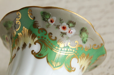 ハンドペイントインクウェル　ヴィクトリアン　イギリス アンティークストリュフ