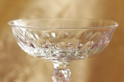 アンティークヴァルサンランベール　シャンパンソーサー　カットクリスタルガラス　ベルギー