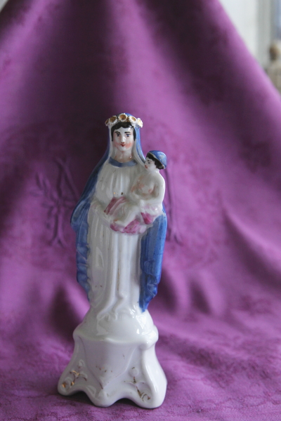 アンティーク聖母子像　マリア像　フランス