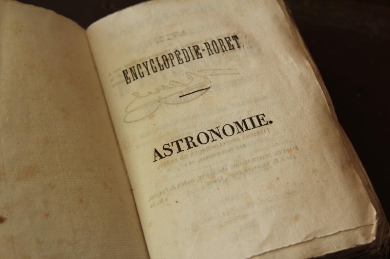 アンティークブック　古書　辞典　天文学　理系アンティーク　フランス