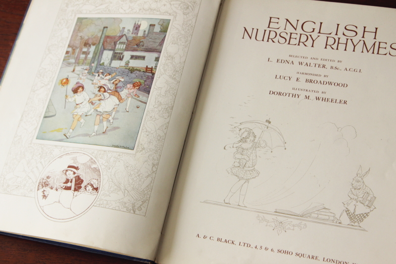 アンティークブック　古書　童謡集　マザーグース　dorothy wheeler ドロシーウィーラー　イギリス