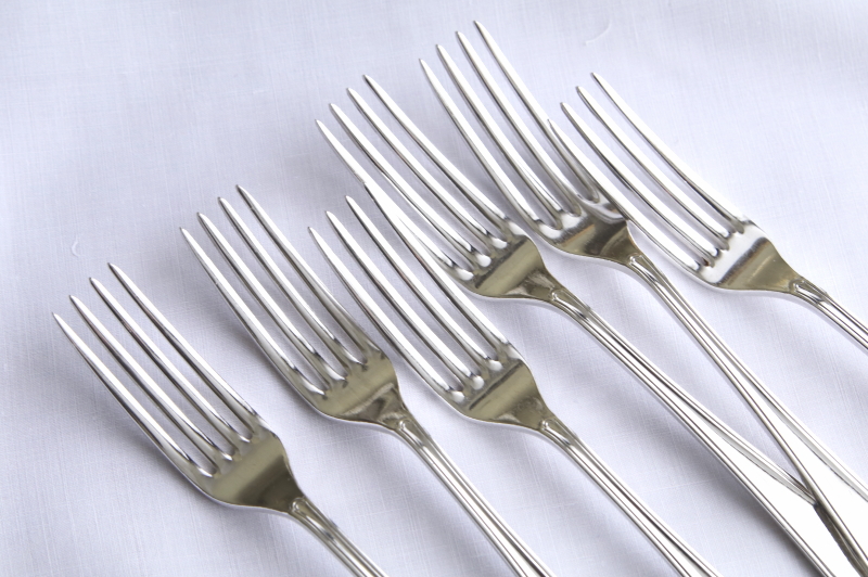 Elkingtonのテーブルフォーク　Mappin & Webbのテーブルナイフ　イギリス アンティークストリュフ