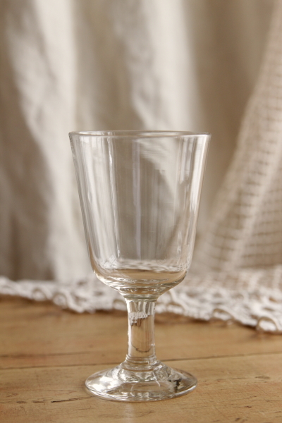 アンティークステムグラス　ワイングラス　吹きガラス　フランス