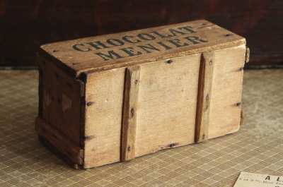 アンティークショコラムニエ chocolat menier 木箱 フランス