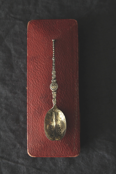 アンティークシルバースプーン anointing spoon アノインティングスプーン コロネーション イギリス