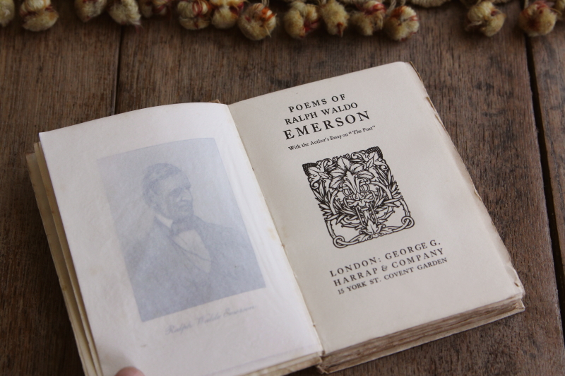 アンティーク詩集　ラルフ=ワルド=エマーソン ralph waldo emerson　イギリス