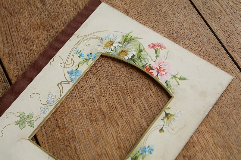 ヴィクトリアンのアルバムページ　ボタニカルアート　イギリス アンティークストリュフ