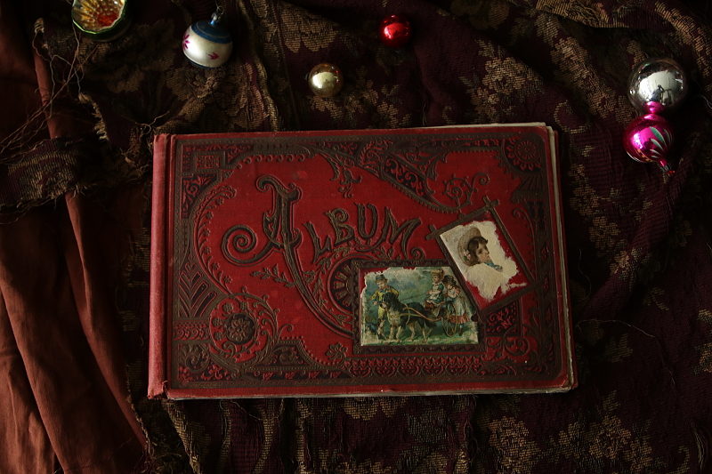 ヴィクトリアン　クロモスアルバム　イギリス アンティークストリュフ