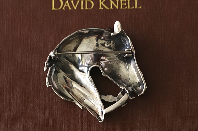 ホースヘッドシルバーブローチ　ヴィンテージ　ヨーロッパ アンティークストリュフ