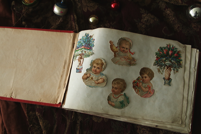 ヴィクトリアン　クロモスアルバム　イギリス アンティークストリュフ