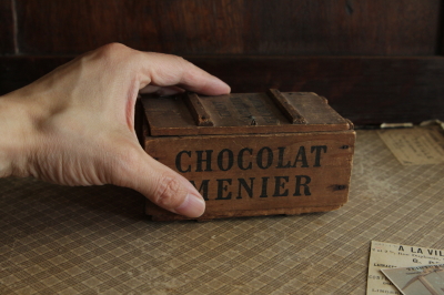 アンティークショコラムニエ chocolat menier 木箱 フランス