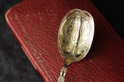 アンティークシルバースプーン anointing spoon アノインティングスプーン コロネーション イギリス