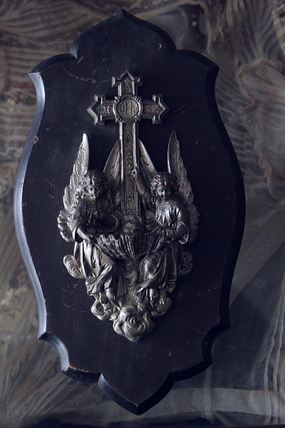 アンティークベニチエ聖水盤　天使　ナポレオン3世様式　フランス