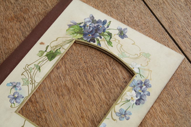 ヴィクトリアンのアルバムページ　ボタニカルアート　イギリス アンティークストリュフ