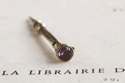 ヴィクトリアン　ミニチュアメカニカルペンシル　フォブシール　イギリス アンティークストリュフ