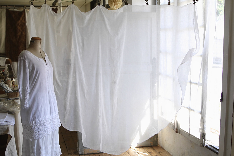 コットンローン　ウエディングベール　イギリス アンティークストリュフ