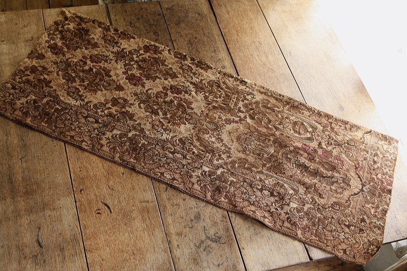 花のヴィンテージゴブラン　フランス アンティークストリュフ