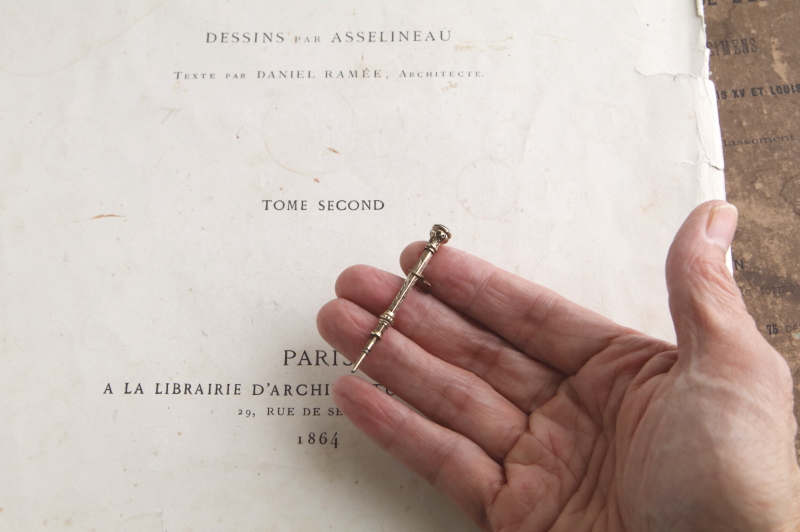 ヴィクトリアン　ミニチュアメカニカルペンシル　フォブシール　イギリス アンティークストリュフ