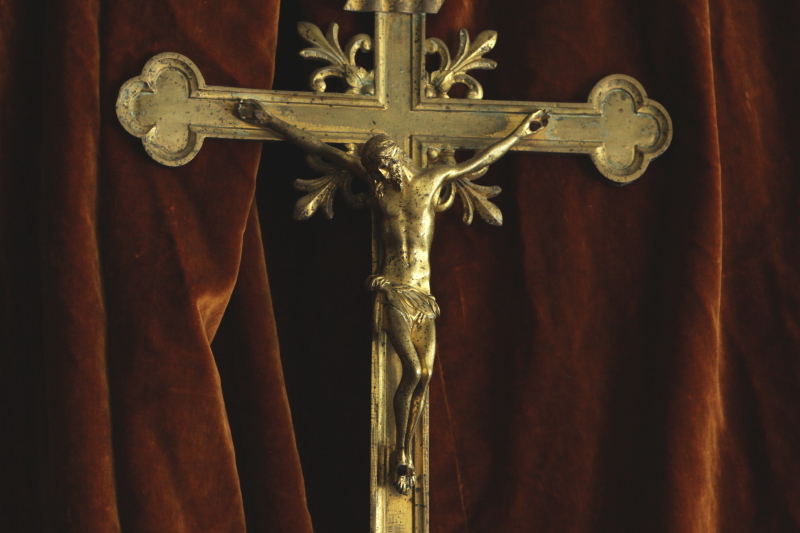 アンティーククロス　Processional Cross　行列の十字架　聖具　フランス