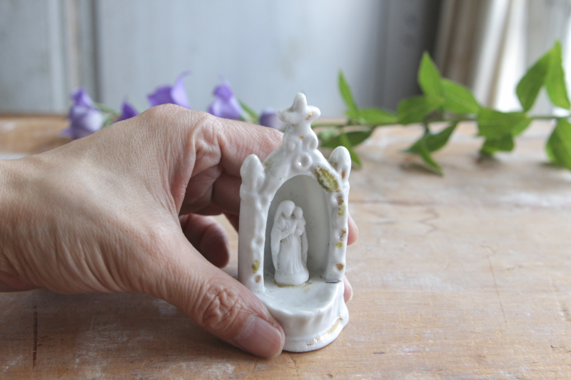 アンティークオラトワール　聖母子像　白磁　フランス