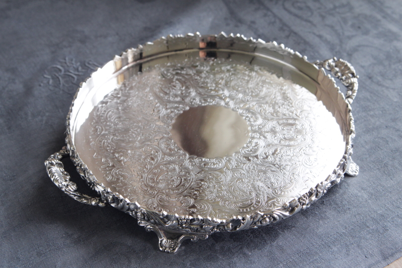 アンティークマッピンアンドウェッブ mappin and webb シルバーハンドルトレイ　イギリス