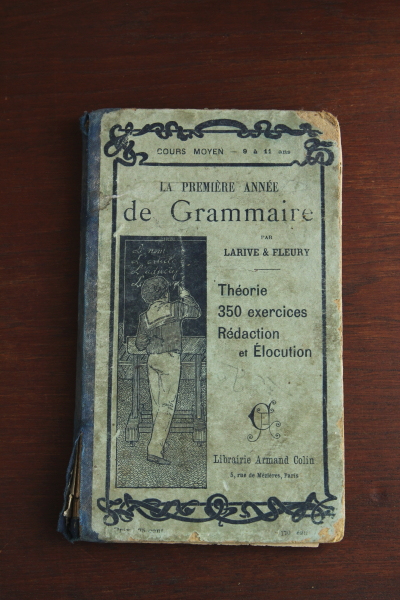 アンティーク古書　教科書　算数　文法　フランス