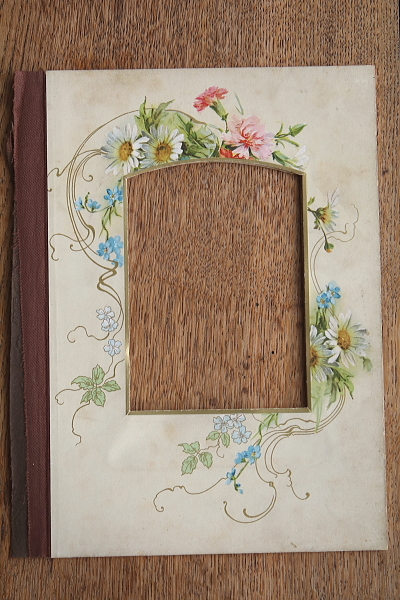 ヴィクトリアンのアルバムページ　ボタニカルアート　イギリス アンティークストリュフ