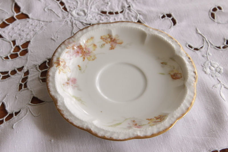 アンティークリモージュティーカップ　花　アビランド haviland limoges フランス