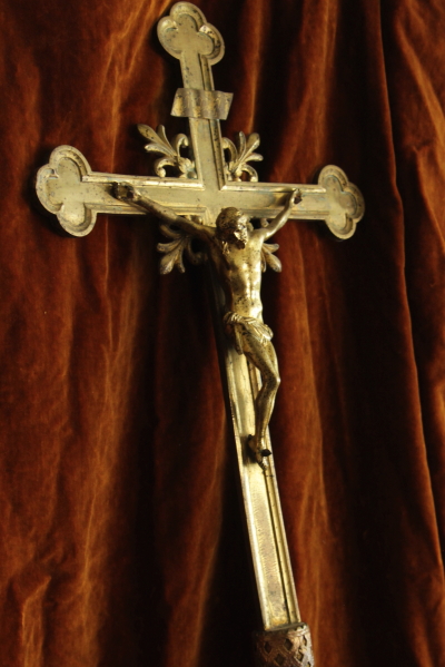 アンティーククロス　Processional Cross　行列の十字架　聖具　フランス