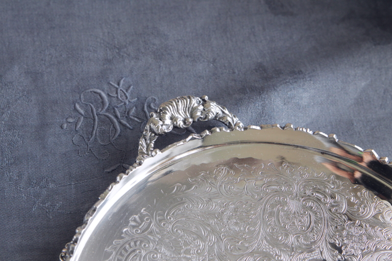 アンティークマッピンアンドウェッブ mappin and webb シルバーハンドルトレイ　イギリス