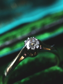 アンティークヴィンテージジュエリー　オールドヨーロピアンカットダイヤモンドソリテールリング　ウェディング　エンゲージ　婚約指輪　　イギリス