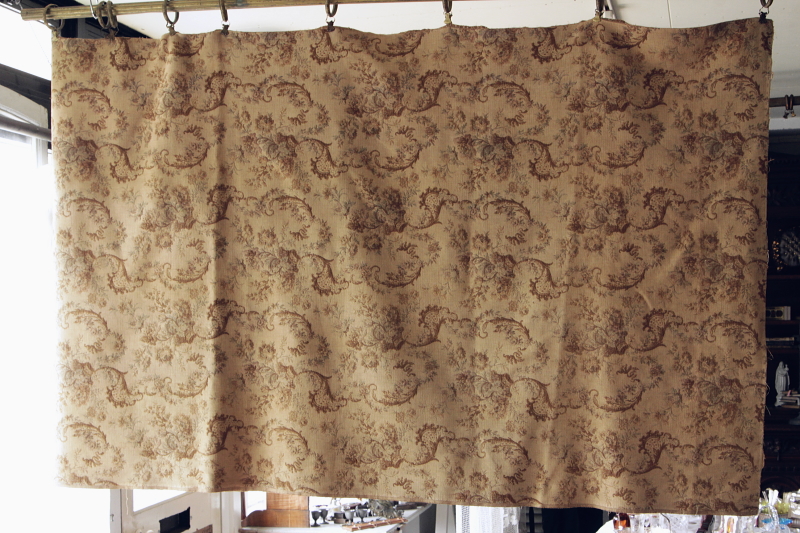 アンティークゴブラン織り　バラの花籠　フランス　インテリアファブリック