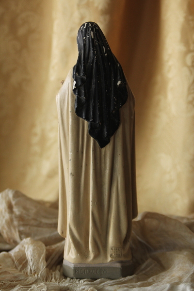 アンティーク聖像 聖テレーズ 石膏像 フランス 20190118【Antiques