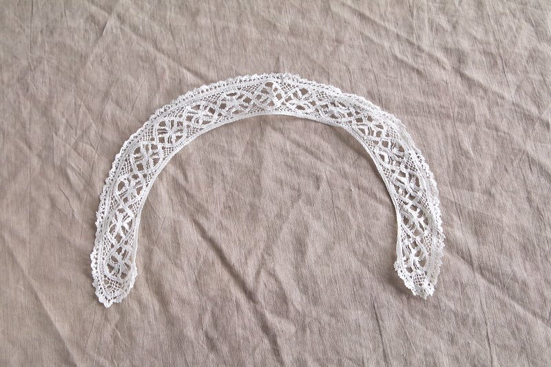 ハンドメイドボビンレースカラー　イギリス　アンティークストリュフ