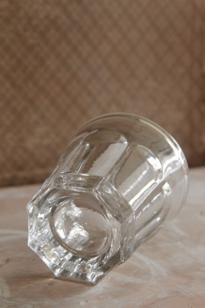 アンティークロックグラス　オールドファッションドグラス　プレスガラス　イギリス
