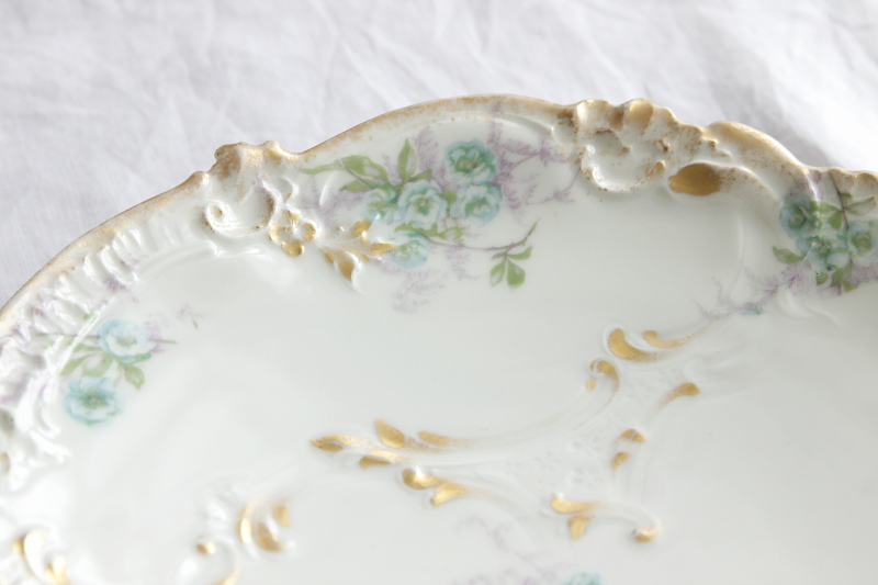 アンティークリモージュプレート　C.AHRENFELDT limoges フランス　小薔薇