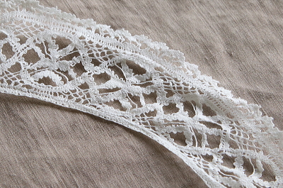 ハンドメイドボビンレースカラー　イギリス　アンティークストリュフ