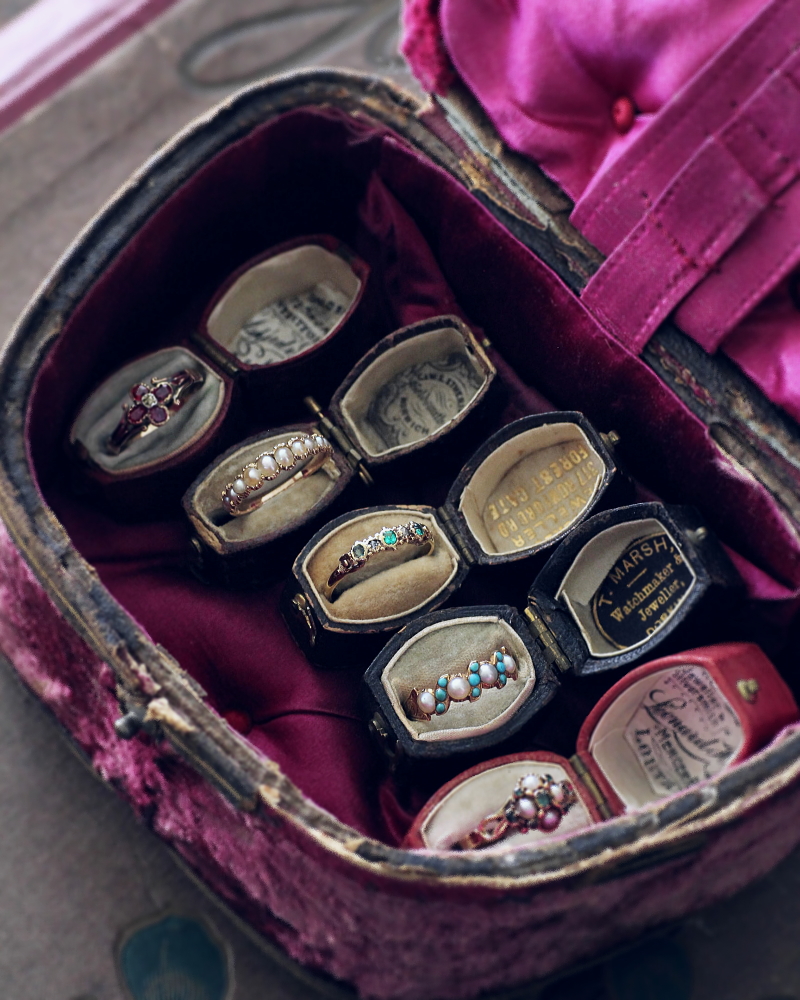 ルビー&ダイヤモンドリング　ヴィクトリアンリング　ジョージアンリング　指輪　アンティークジュエリー　ヴィンテージアクセサリー　イギリス　フランス　ヨーロッパ　アンティークストリュフ 20251212