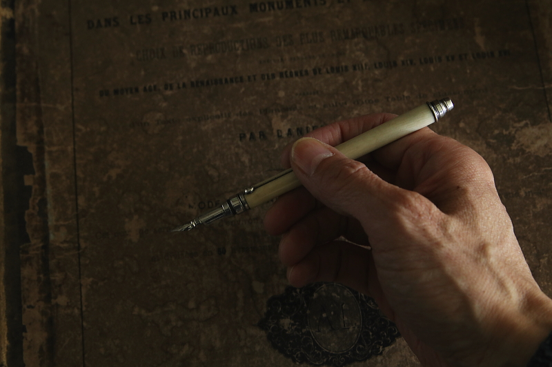 ヴィクトリアン　アイボリーペン&ペンシル　S.MORDAN イギリス アンティークストリュフ