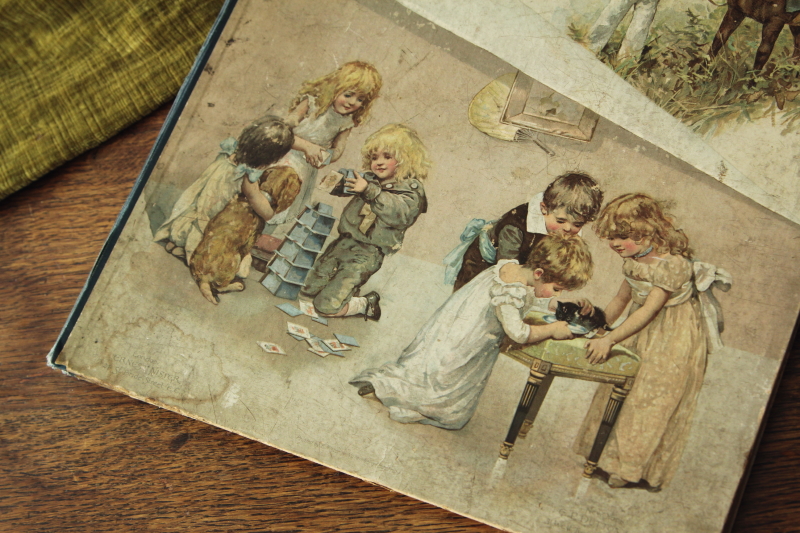 アンティークブックス　古書　児童書　絵本　little folks enquire within Ernest Nister　イギリス