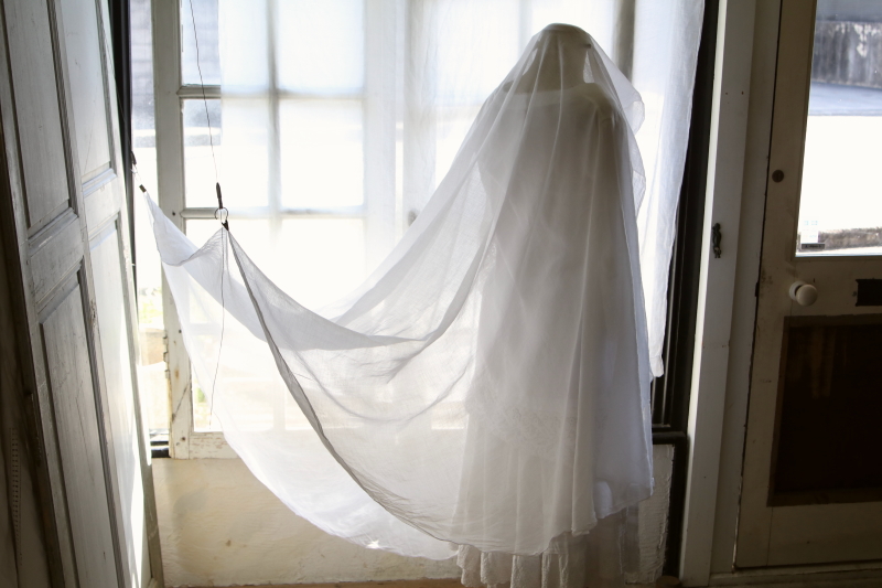 コットンローン　ウエディングベール　イギリス アンティークストリュフ